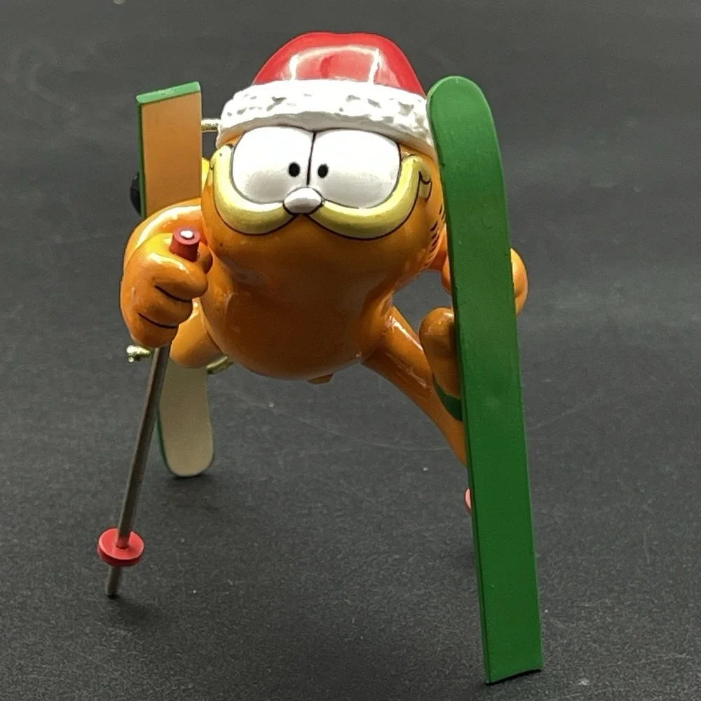 Vintage 90s Garfield Christmas Ornaments Hallmark Enesco Lot Santa Skier‎